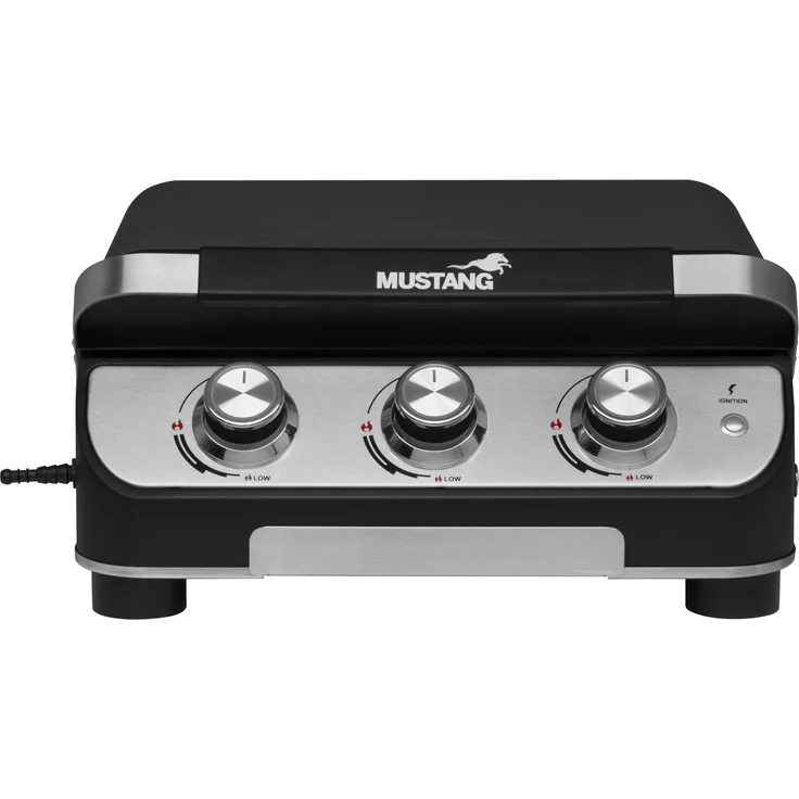 Mustang Plate 3, Gasgrill mit 7.50 kW, emaillierte Stahl-Plancha und Grillplatte