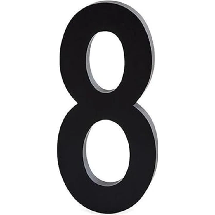 Design Letters Hausbuchstaben/Hausnummer Edelstahl Schwarz | 5cm/10cm | Türnummer | Straßennummer | Türschild Personalisiert | Befestigungsschrauben & Klebeband sind separat erhältlich | Größe 5cm 8 – Bild 1