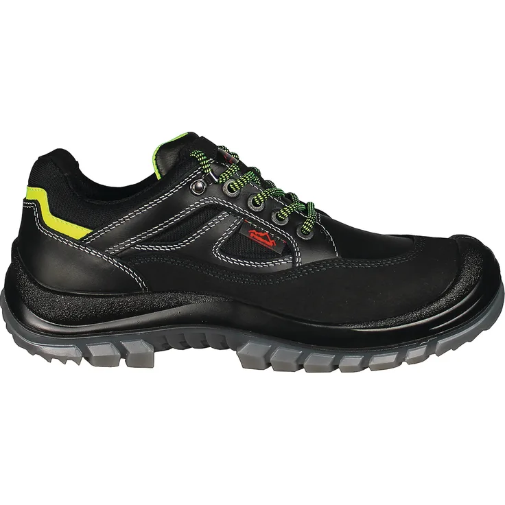 Remisberg Sicherheitsschuh Nepal Black S3, Rindleder Gr. 48, rutschsichere PU-Laufsohle, wasserabweisend