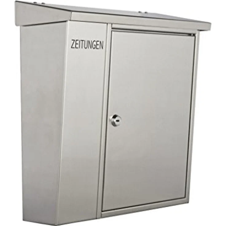 Heibi Briefkasten mit Zeitungsfach Edelstahl Wandbriefkasten – Bild 2