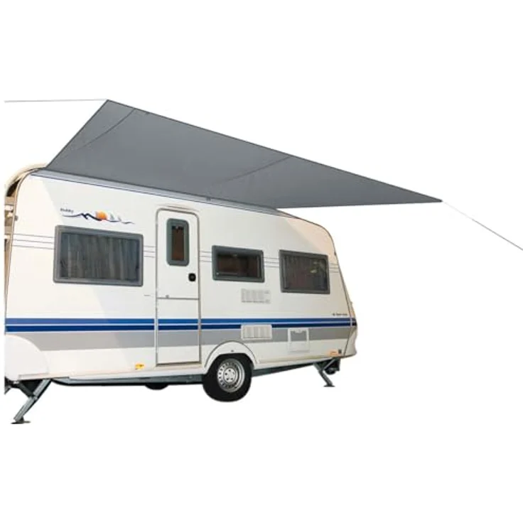 Bo-Camp Markise, Caravanluifel - Travel - Wasserdicht mit 2000 mm Wassersäule, 3,5x2,4 Meter, grau, inklusive Tragetasche – Bild 1