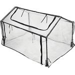 ECI PVC Gewächshaus 120x80x60 cm Paletten Foliengewächshaus Treibhaus Anzucht, schwarzes Metallgestell, UV-beständige Polyethylen-Folie