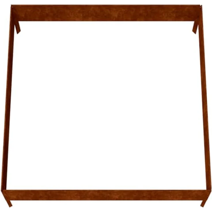 vidaXL Hochbeet Cortenstahl rostig, 100 x 100 x 33,5 cm, wetterfest und langlebig – Bild 10