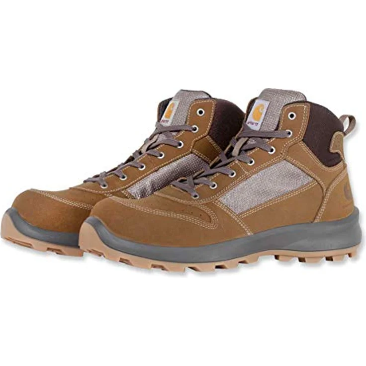 Carhartt Michigan F700909, S1P Sicherheitsschuh mit Glasfaser-Zehenkappe, rutschfester Vibram-Gummisohle, hydrophobiertem Wildleder, schwarz – Bild 6
