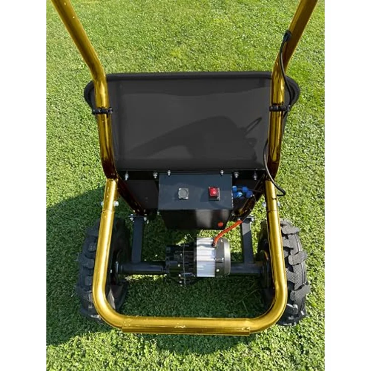 Tyskar Akku Schubkarre ESK260TWIN, Doppelachser mit 500 Watt Motor, 100L Wanne, max. 260kg Tragkraft, 24V Akku – Bild 4