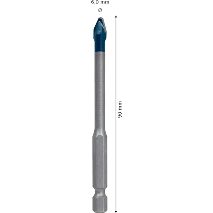 Bosch EXPERT HEX-9 Hard Ceramic Bohrer, Ø 6 mm, für harte und weiche Fliesen, extreme Langlebigkeit mit Carbide Technology, Sechskantschaft für maximale Drehmomentübertragung – Bild 3