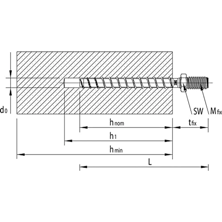 Heco MULTI-MONTI®-plus, Betonschraube mit 10 mm Durchmesser, 85 mm Länge, verzahnte Funktionsspitze, 25 Stück, galZn 3 farblos – Bild 3