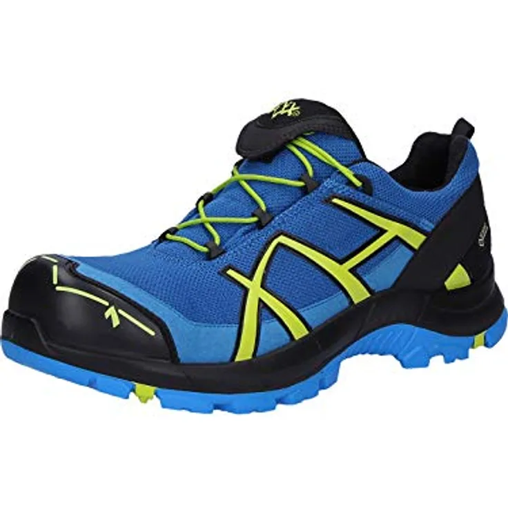 haix Black Eagle Safety 40.1, robuster Arbeitsschuh mit GORE-TEX® Futter, Sicherheitsklasse S3, blue/citrus