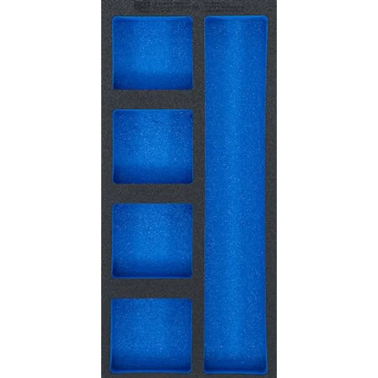 BGS TECHNIC Werkstattwageneinlage 1/3, leer mit 5 Ablagefächern, Hartschaum, 408 x 189 x 32 mm