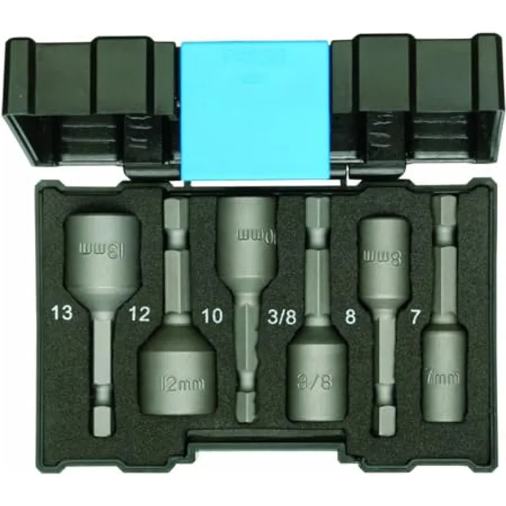 Gedore 666-006 2993244 Bit-Set, 6-teilig mit Steckschlüsseleinsätzen und Magnet für beschädigungsfreies Arbeiten