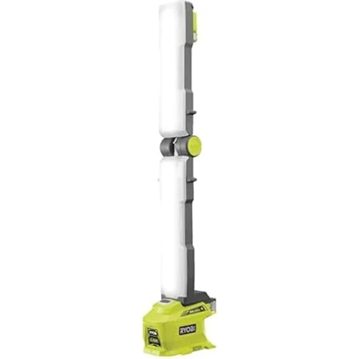RYOBI 18 V ONE+ Arbeitsleuchte R18ALF-0, Klappbare Stableuchte mit 2 separat einschaltbaren Lampen, 850 Lumen, Lichtfarbe 5700 K, Grün, Grau – Bild 3