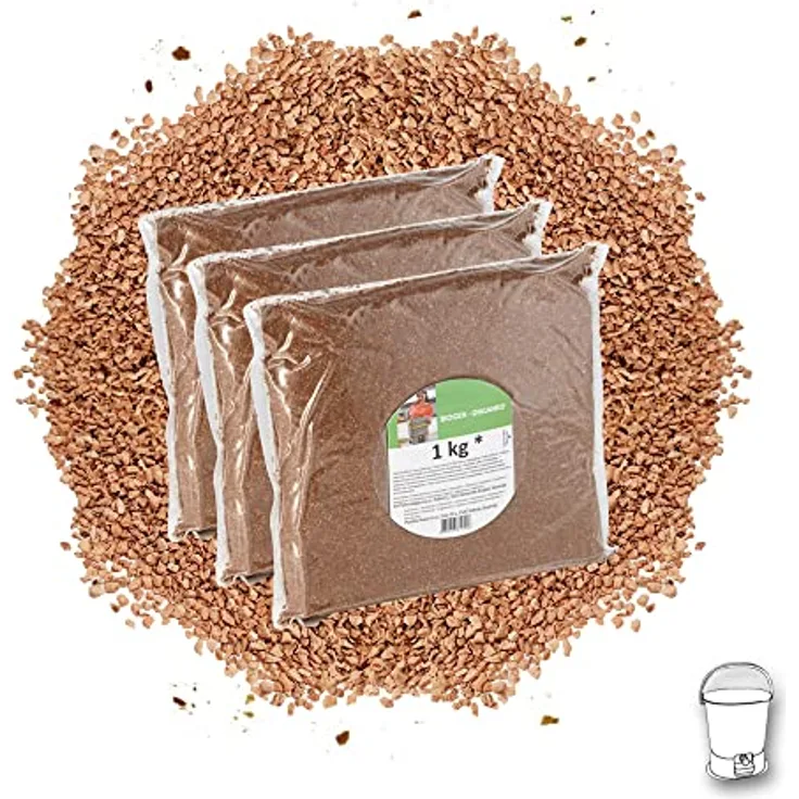NATIV Bokashi Ferment | Fermentationshilfe für den Einsatz im Bokashi Eimer | Bokashi Kleie für Herstellung von Bokashi Kompost | 1 KG Beutel biologischer Kompoststarter (3 Beutel)