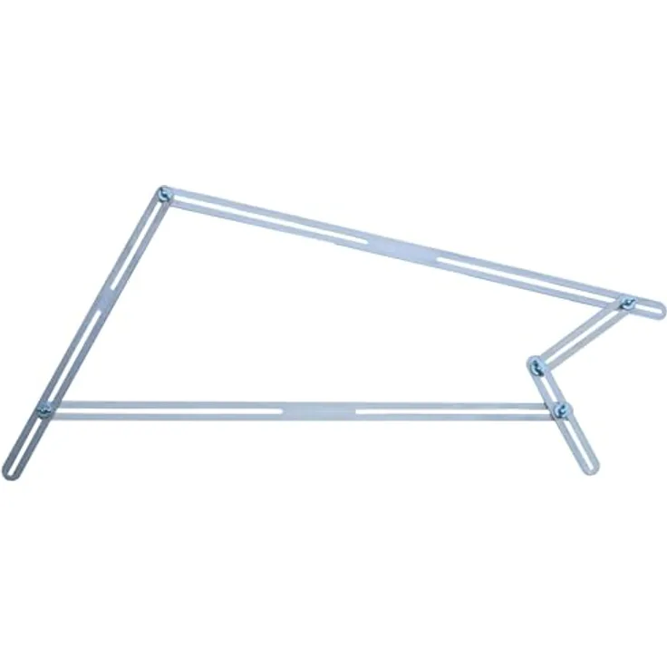 hedue® Winkelschablone T512 - Treppenlehre mit 48 Aluschienen, Treppenwinkelschablone, Treppenschablone zum Übertragen von vieleckigen Konturen