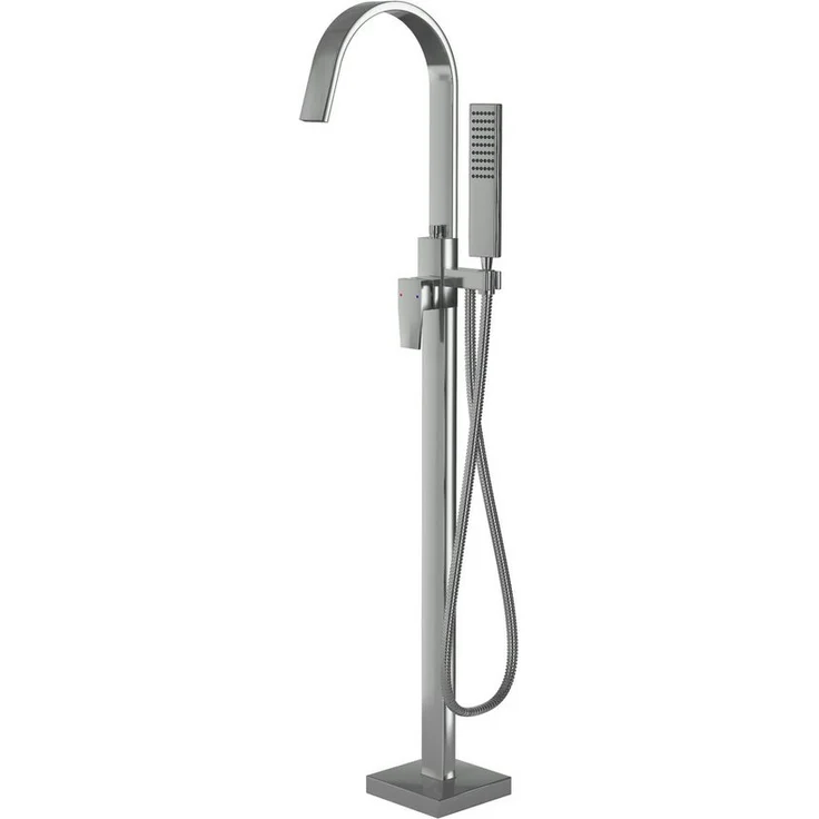 Bernstein Standarmatur NT3311 2.0, freistehende Wannenarmatur mit Cool-Body-Funktion, wählbar in Chrom, Schwarz matt, Weiß matt, Gunmetal