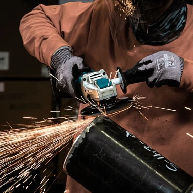 Makita Akku-Winkelschleifer 18V mit Schiebeschalter ohne Akku ohne Ladegerät DGA521ZX1 – Bild 12