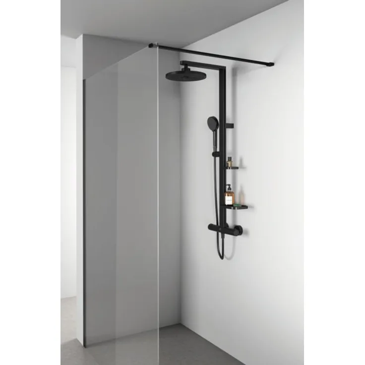 Ideal Standard Alu+ Duschsystem BD583XG mit Ceratherm Alu+ Brausethermostat, in Aluminium