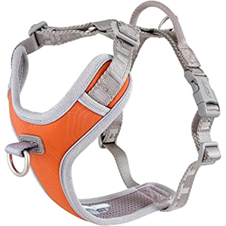 Hurtta Venture No-Pull Geschirr für kleine Hunde, reflektierend, verstellbar, wasserdicht, Buckthorn Orange 35-40 cm – Bild 1