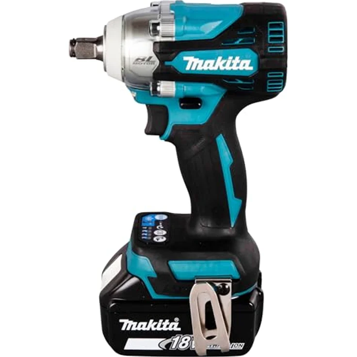 Makita DTW300TJX7 Akku-Schlagschrauber 18V inkl. Schnellladegerät und 2x Akkus BL1850B 5,0 Ah + Schlagnuss-Set im MAKPAC Gr. 2, bürstenloser Motor, XPT - Extreme Protection Technology – Bild 4