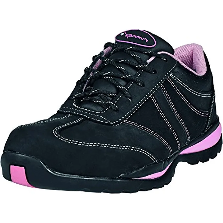 Runnex Damen S2 Sicherheitsschuhe "5280" LadyStar, rutschhemmende Gummilaufsohle, Phylon-Zwischensohle, AIRSTREAM-Funktionsfutter, schwarz/pink, Größe 39