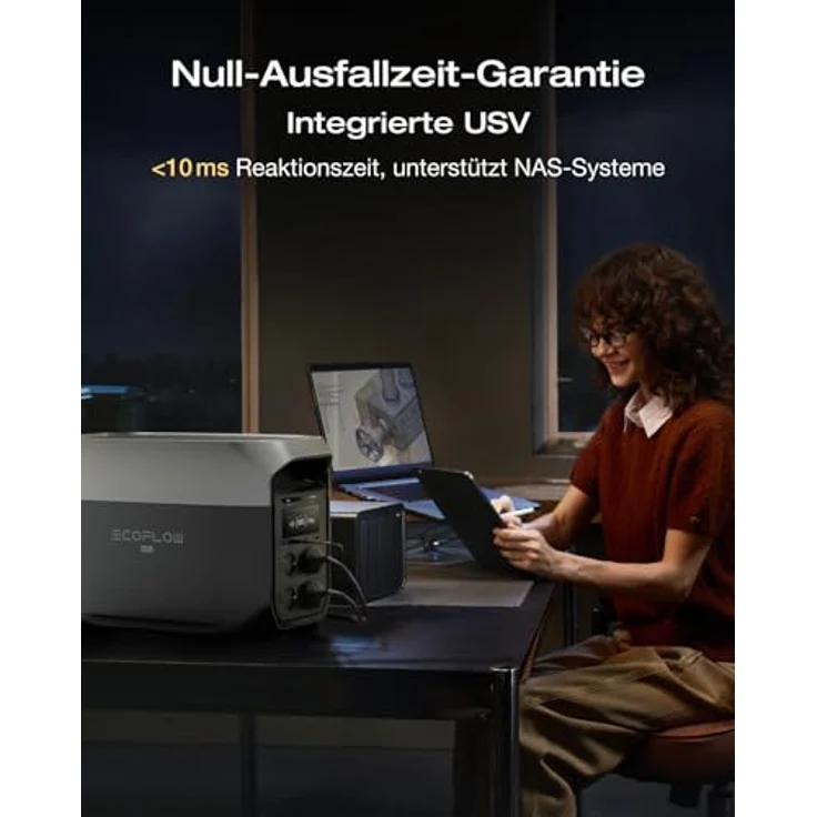 EcoFlow DELTA 3 Max, tragbare Powerstation 2 048Wh mit 400W bifazialem Solarpanel, LiFePO4 Batterie, 3 200W Ausgang, 0–80 % Ladung in 51 Minuten – Bild 6