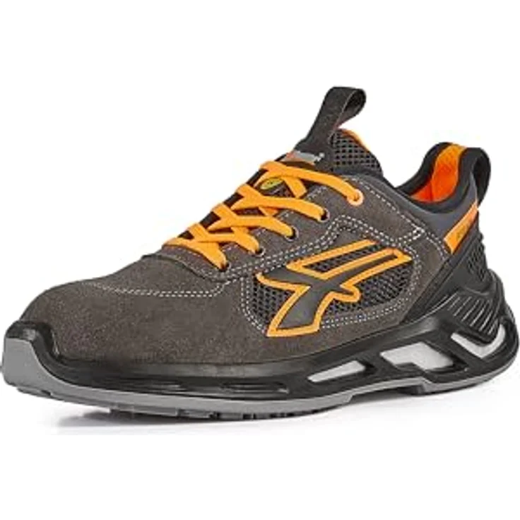 Sicherheitsschuh Ryder Gr.45 grau/orange S1P SRC ESD EN20345 Leder U.POWER – Bild 2