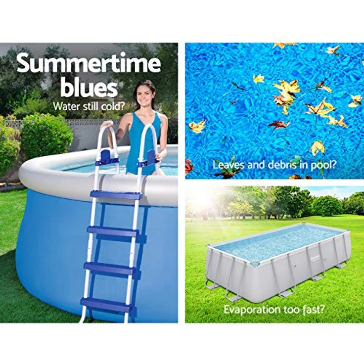 Bestway Flowclear PVC-Abdeckplane D:427 cm, grau, für Steel Pro MAX Pool D:427 cm, Power Steel Pool D:427 cm, Power Steel Deluxe Series Pool D:427 cm – Bild 3