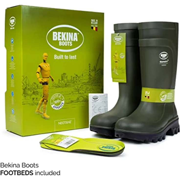 Bekina Thermolite IceShield S5, Unisex-Sicherheitsschuhe mit Stahlkappe, -50°C Wärmeisolierung, grün, schwarz, Größe 44 – Bild 4