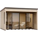 weka Gartenhaus Cubilis 2.0 Gr.1, BxT: 388x394 cm, elegantes Design mit Glasfront und Panoramablick
