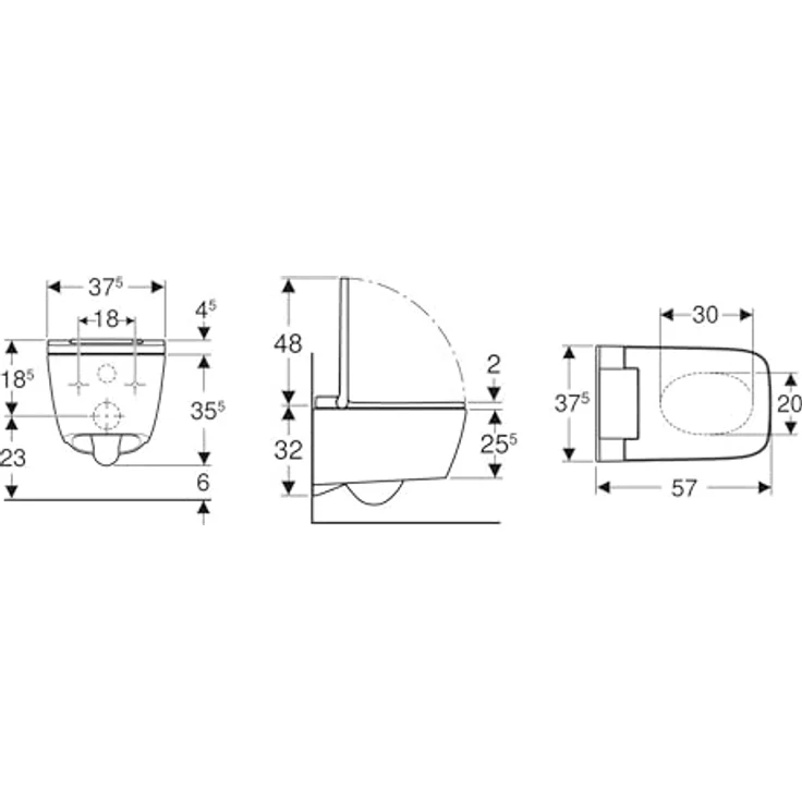 Geberit AquaClean Sela Square, Wand-WC Komplettanlage mit TurboFlush, analer und Damendusche, individuell einstellbare Duschfunktionen, mehrere Farboptionen verfügbar – Bild 2