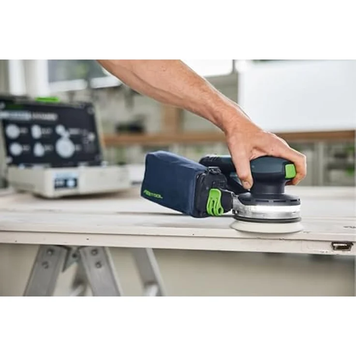 Festool Akku-Exzenterschleifer ETSC 2 125 4,0 I-Plus, mit Lichtring, 2x Akku BP 18 Li 4,0 HPC-ASI im Sysainer SYS 3 M 187, ergonomisch, bürstenloser Motor, Vibrationsschutz – Bild 5