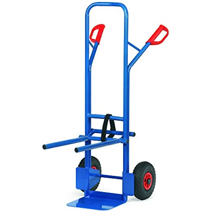 FETRA Sackkarre Stuhlkarre B1335L, stufenlos höhenverstellbar, Tragkraft 70 kg, pulverbeschichtet blau RAL 5007 – Bild 2
