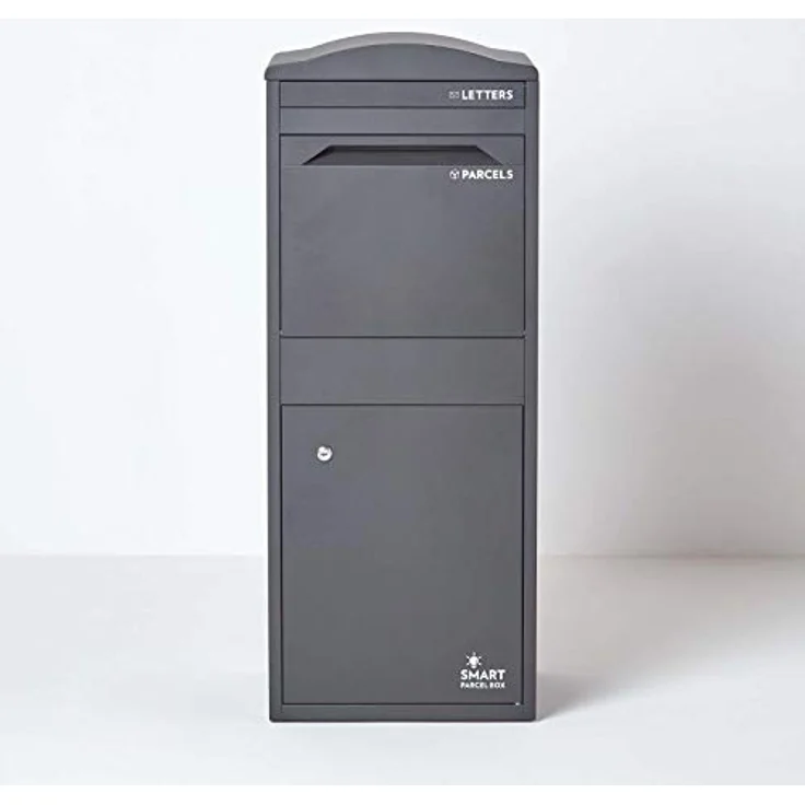 Smart Parcel Box XXL grau mit Bogendach 41.5 x 38.5 x 104 cm, Paketbriefkasten zur Wand- oder Bodenmontage, Paketbox für Zuhause & Unternehmen, Briefkasten für Pakete & Briefe – Bild 3
