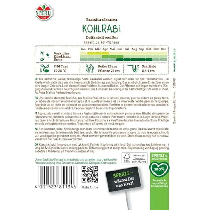 Sperli Kohlrabi Delikatess weißer – Bild 3