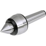 vidaXL MT3 Zentrierspitze, Mitlaufende Körnerspitze aus 40 Cr-Stahl mit 60-Grad-Punkt und 0,01 mm Präzision, Silber und Schwarz