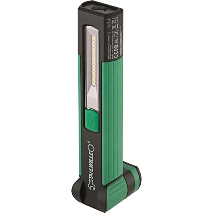 STAHLWILLE LED Akku Handleuchte, 1000 lm, mit Haltemagneten und drehbaren Haken, 7h Leuchtdauer, 2 Leuchteinheiten, USB-C aufladbar, IP54 Schutz – Bild 3