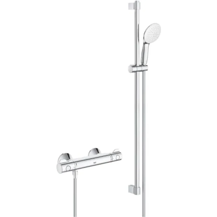 Grohe Grohtherm 800 Thermostat mit Brausegarnitur 34566002, Duschinstallation – Bild 1