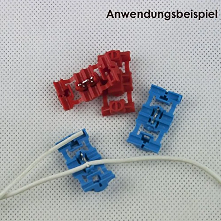 Blanko Klemmverbinder Set, 10 Stück in Rot und Blau für Kabelquerschnitte von 0,5 bis 2,5 mm² – Bild 4