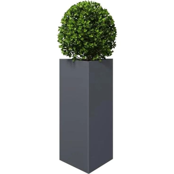 vidaXL Pflanzkübel 2 STK. Anthrazit Dreieckig 40x34,5x70 cm Stahl mit unkraut- und schädlingsschutz – Bild 4