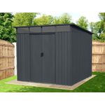 Floraworld Gartenhaus Lightline, BxT: 238.00x279.00 cm, verzinktes Stahlblech, anthrazit - Preisvergleich