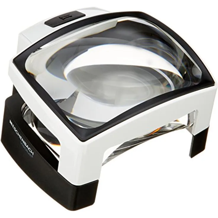 Eschenbach Optik Eschenbach 1566 Standlupe Vergroeßerungsfaktor: 3 x Linsengroeße: (L x B) 100mm x 75mm, Gold