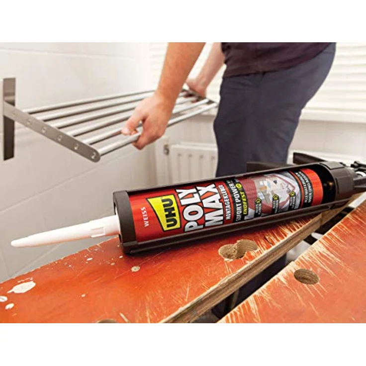 UHU Poly Max Power weiß Kartusche 425g Universell einsetzbar innen & außen 47820 – Bild 4