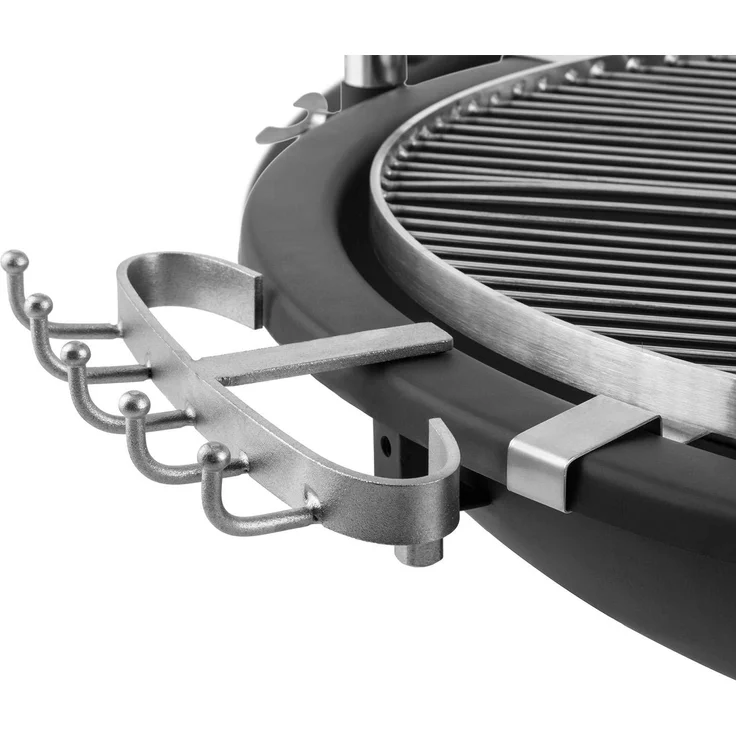 Delion Galgen-Schwenkgrill Feuerschale Ø80cm Hochfuß Seilzug Edelstahl Schwarz – Bild 5