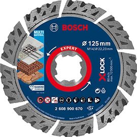 Bosch Professional Expert MultiMaterial X-LOCK Diamanttrennscheiben, 125 x 22,23 x 2,4 x 12 mm