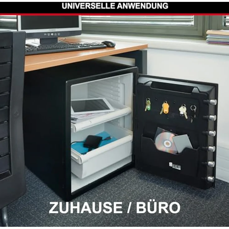 MASTER LOCK Tresor [Feuer- und Wasserfest] [56,5 L] [elektronische Kombination und Alarm] LFW205TWC Für Ausweise, A4-Dokumente, Laptop – Bild 2