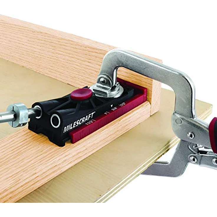Milescraft 1331 Pocket Jig 200 ST – Komplettes Taschenloch/Pockethole Jig Kit-System, Holzverbindungen bohren, einfach zu bedienende Bohrhilfe – Bild 4