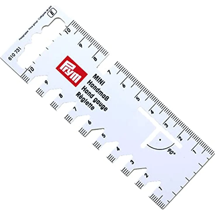 Prym, weiß 610731 Handmaß mini, plastik, 11.5 x 4 x 0.1 cm – Bild 1