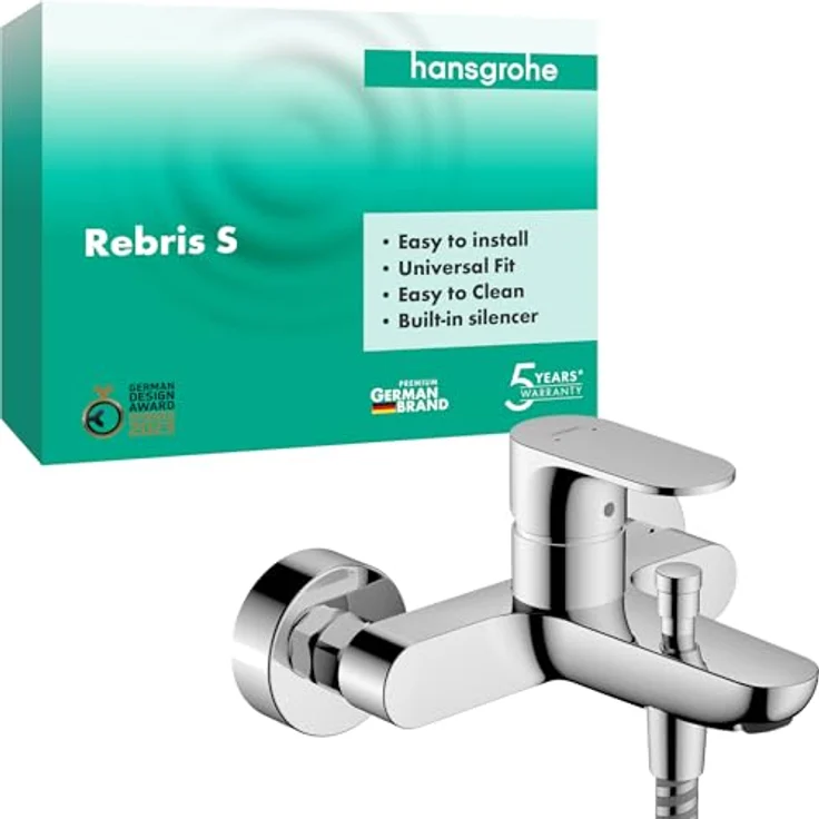hansgrohe Badarmatur 72440000 chrom, 2 Verbraucher, Normalstrahl, Keramikmischsystem – Bild 1