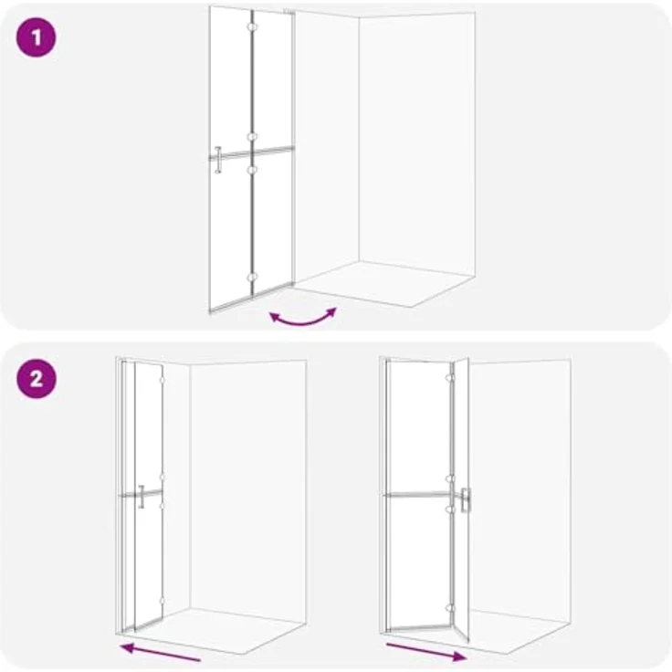 vidaXL Walk-in Duschwand, Schwarz und dunkel-transparent, 90 x 190 cm, aus Aluminium und Sicherheitsglas – Bild 9