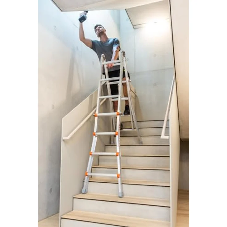 WAKÜ Teleskopleiter Modell 103 - Maximale Leiterlänge 6,40 m – Bild 4