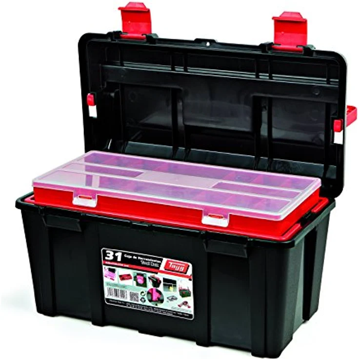 TAYG TOOLBOX Werkzeugkasten aus Kunststoff Nr.31 Sortimentkoffer Nr. 31 mit Einlage und Box 445 x 235 x 230 mm – Bild 3